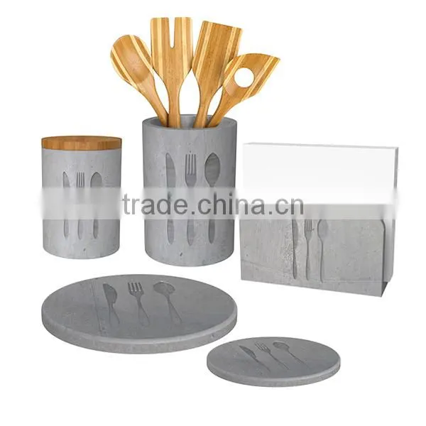 Creative wedding decoration bare concrete restaurant napkin holder