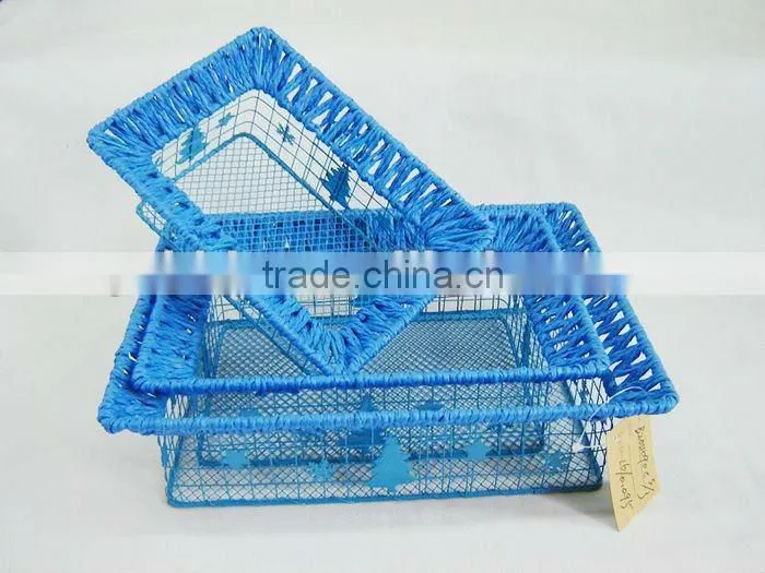 Set of three Xmas storage basket