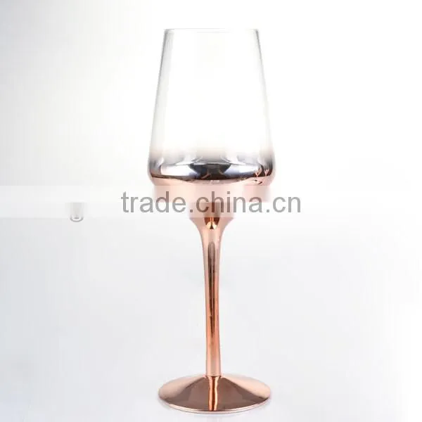 high quality cooper charger wine glasses set for dinner
