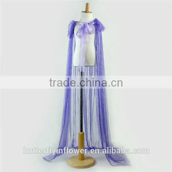 New Arrival Candy Color Snowflake Custom Cutting Baby Girl Evening Dress Cape