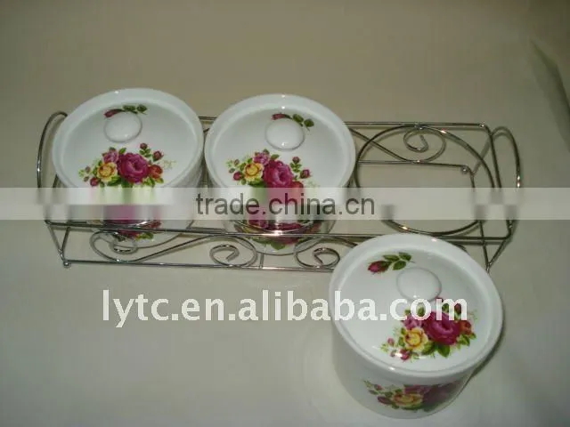 storage porcelain spice jar set