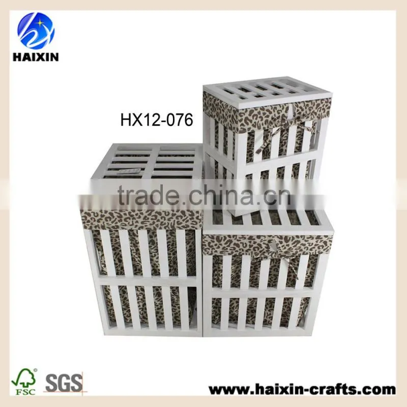 Wooden storage crate box