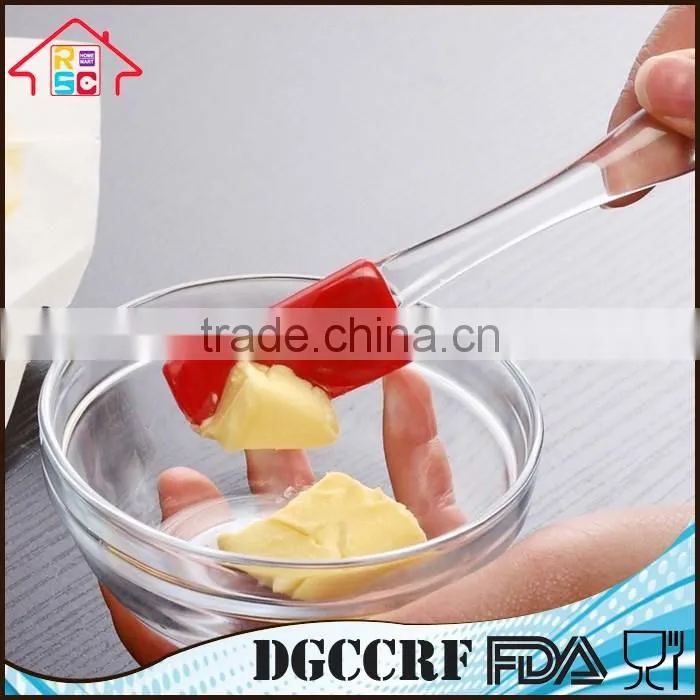 NBRSC Different Types of Kitchen Utensil Silicone Spatulas with Transparent Handle Set of 6