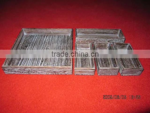 high quality pine wooden box,wooden tray with different tabula