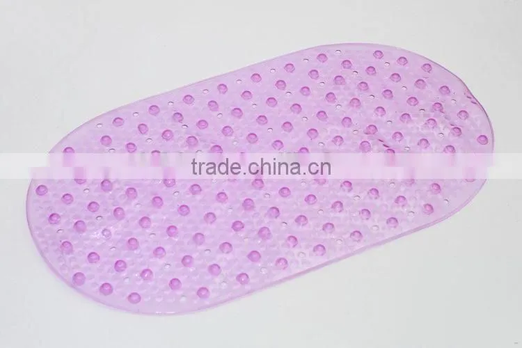 Fashionable non smell pvc-free safe and secure bath mat