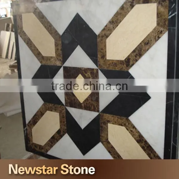 Natural stone marble waterjet medallion