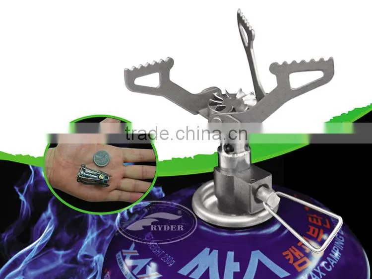 Ultralight Mini Titanium Camping Gas Stove Butane Burner for Backpacking