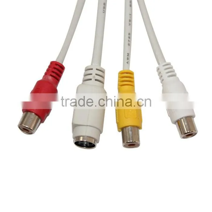 TSJ0001 VGA to S-Video AV RCA TV Converter Cable Adapter with 2 Audio cable