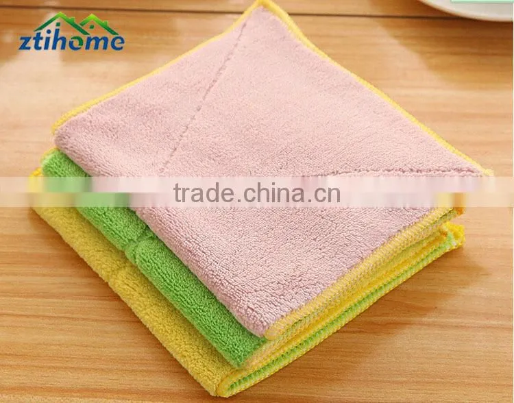 double-side Microfiber kitchen dish cloth buy from China online