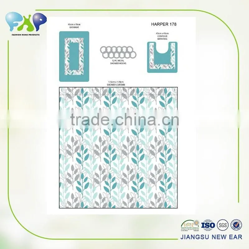 15pcs PRINTED bathroom set