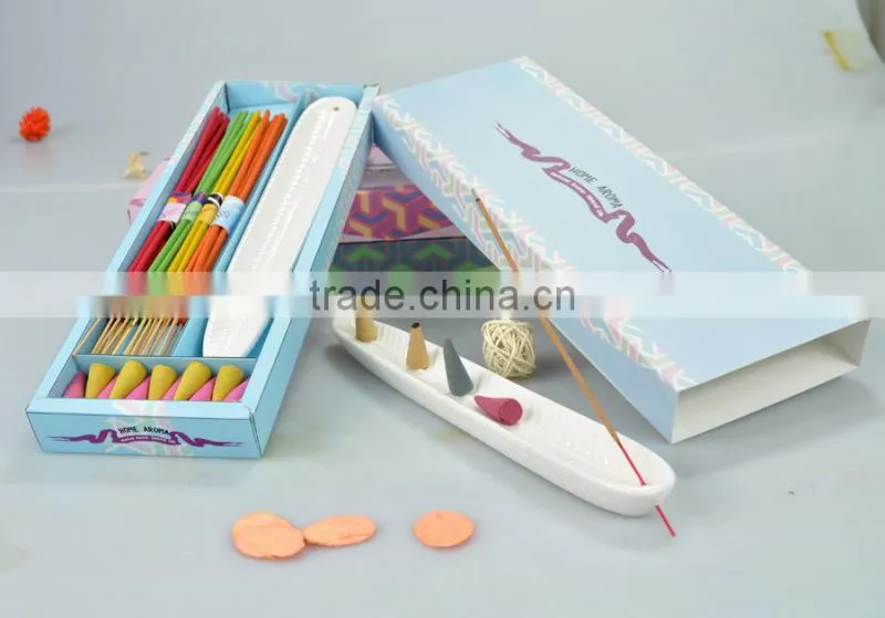 color incense sticks/2015 HK home product fair incense gift/india cone incense/scented incense gift set/color incense sticks