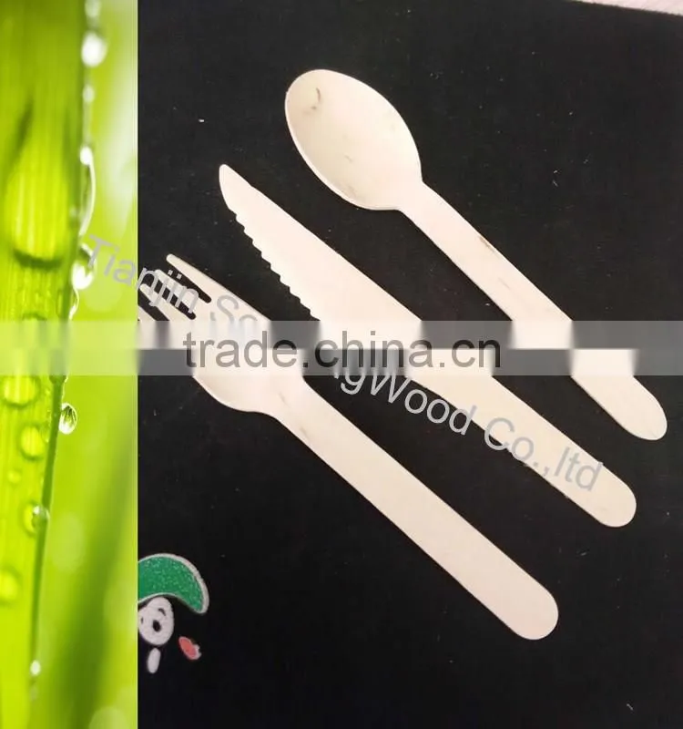 hot selling eco-friendly birch wood forks knife spoon