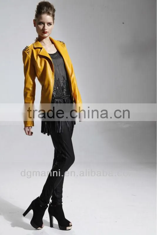 lady leather jacket women jacket 2013 leather jacket in sialkot