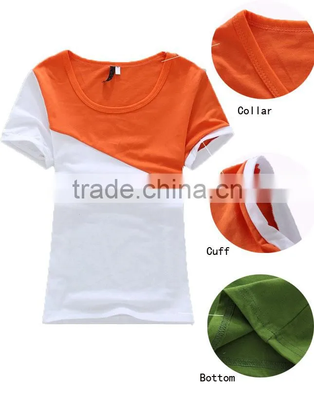 Wholesale custom unisex plain cut& sew couples shirts China