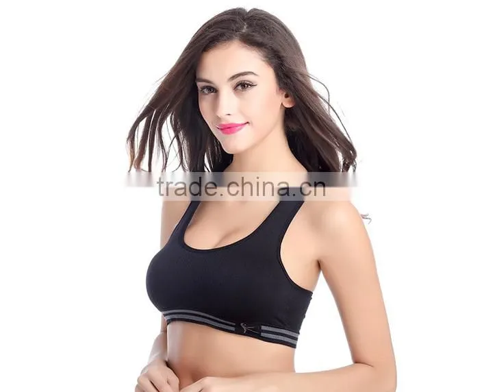 2017 New Sexy Design Customized Your Own Brand Logo Elastic Band Crop Top 90%Nylon 10%Spandex Plain Sport Strapless Bra Bralette