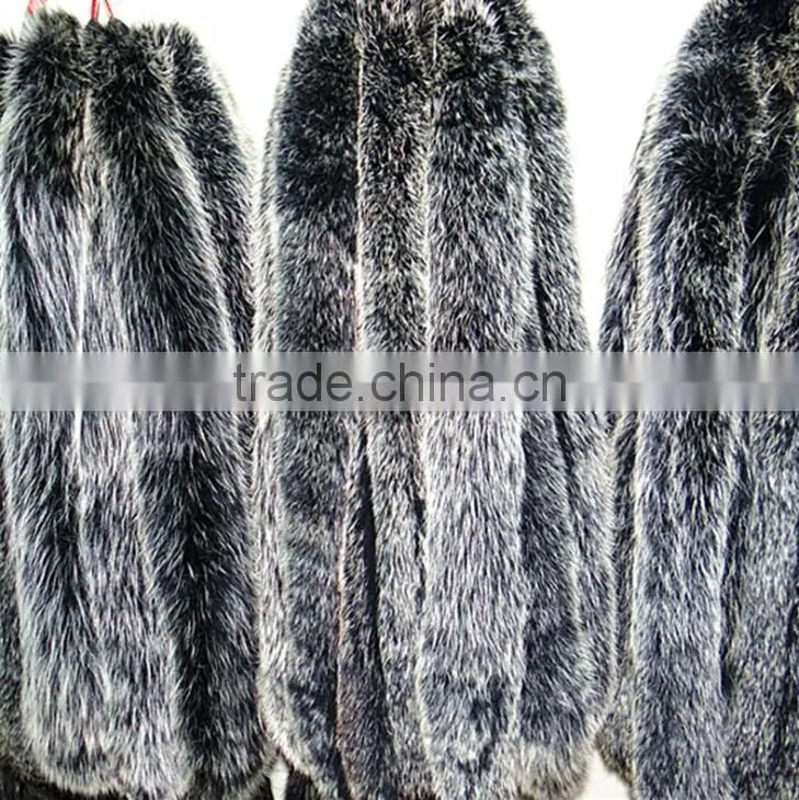 BBG-H-25 Dye color Large fox Fur tail Collar /real fur Trim for Winter Coat/Parka