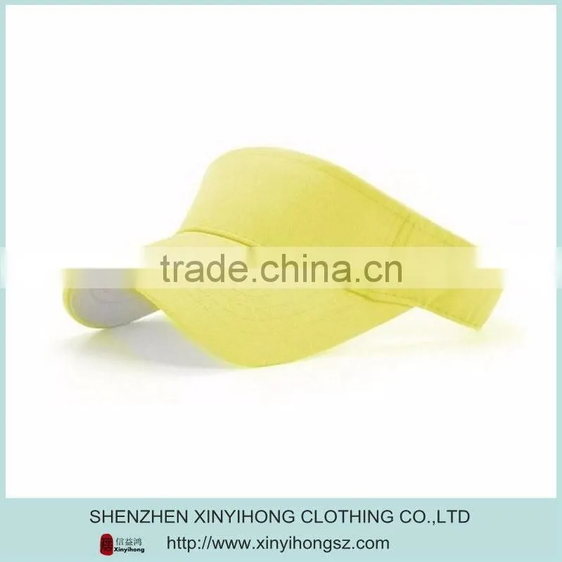 wholesale high quality 100% cotton contrast color golf sports visors for lady