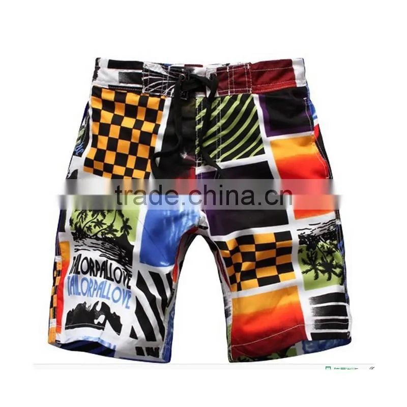 Boys summer quick dry beachwear family full printed shorts/bottoms