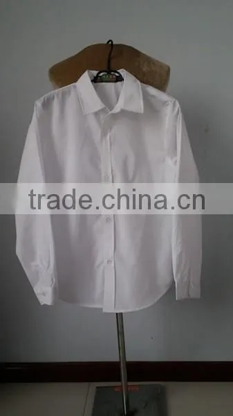 100% cotton girls white slim school uniform T shirt