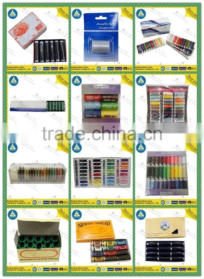 nanjing shinyvalue 2016 hot selling 100% polyester quilting thread