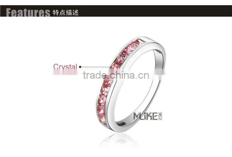 Crystal 925 Sterling silver ring M4003