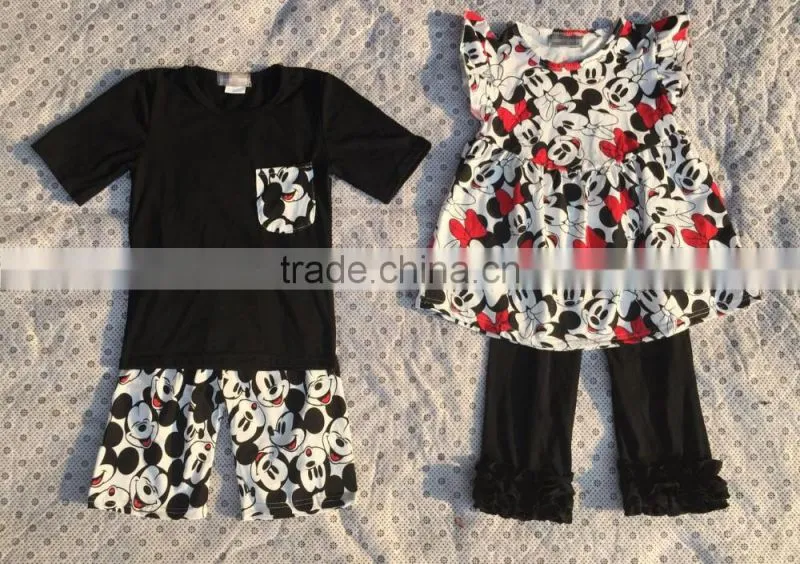 children's boutique fall clothing set polka dots red dress stripe ruffle pants holiday baby girl clothing outfit