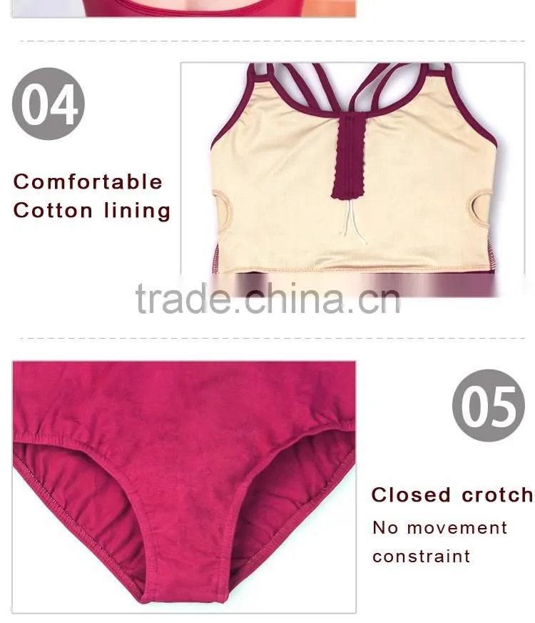 Sexy Girls Adults Ballet Clothes Bodysuit Burgundy Ballet Leotard With Linning