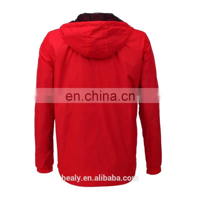 2017 New Hooded 3-Layer Wind Coat Waterproof Men Red Softshell Jacket