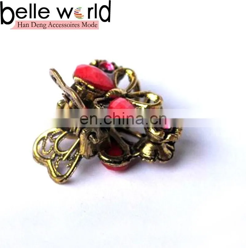 Elegant Europen Retro Mini Alloy Rhinestone Jewel Hair Claw Clip