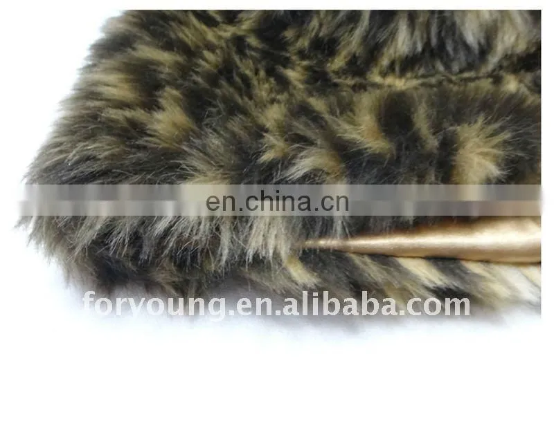 leopard print mink fur shawl fur hooded scarf