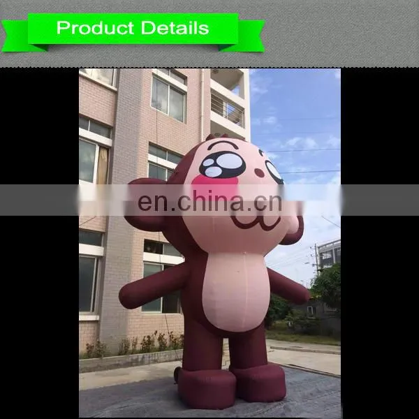 Inflatable cartoon monkey for outdoor commercial event