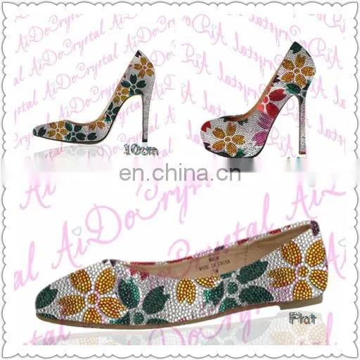 Aidocrystal handmade fashion lady italian shoes and bags to match women lady flat shoes wholesale 2015