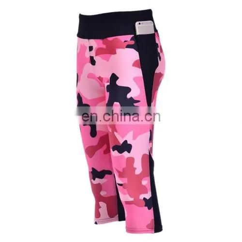 fitness clothes quick dry yoga pants leggings custom print jogging pants with pocket