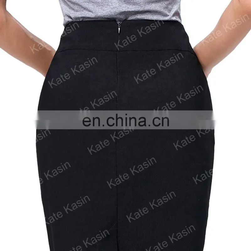 Kate Kasin Occident Women's OL High Stretchy Hips-Wrapped Pencil Skirt 24" KK000275-1