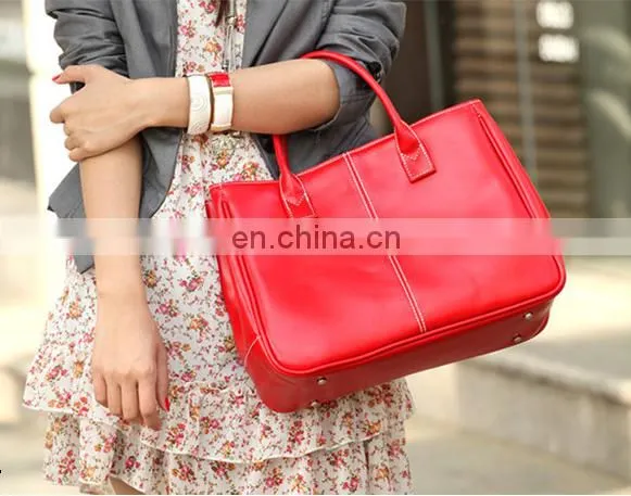 Korea Style Fashion Women PU Zipper Ladies Handbag