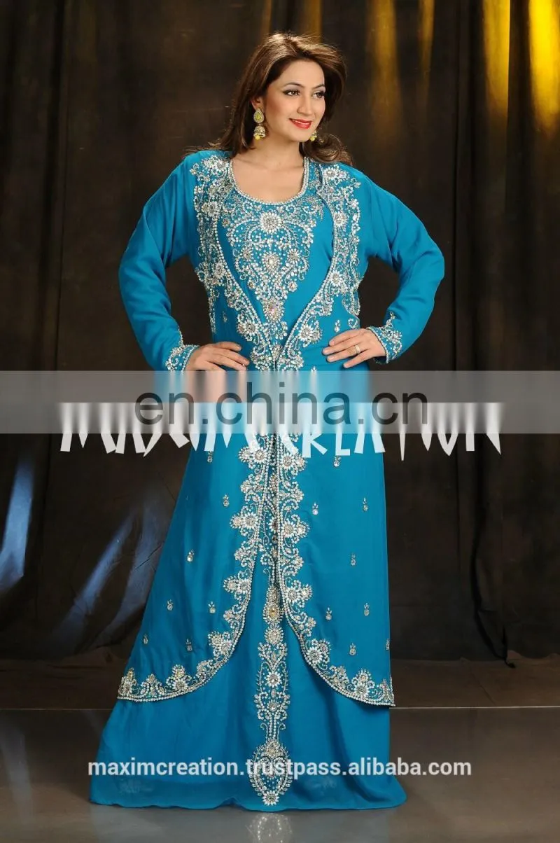 2017 New Style Elegant Muslim Dress Islamic Kaftan Dress
