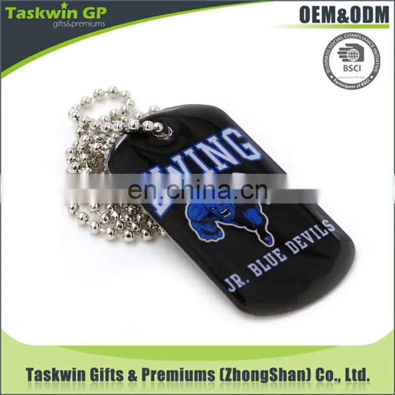 Metal dog tag with chain, metal dog tag with printing logo, custom sublimated dog tag for sale