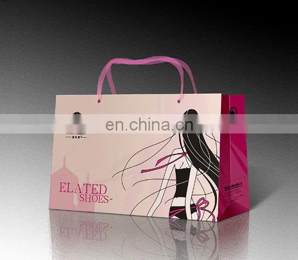 Logo printing black ivory bag for cloth packing