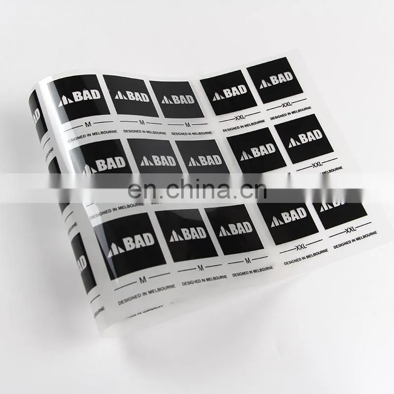 wholesale custom wash care labels for t shirts