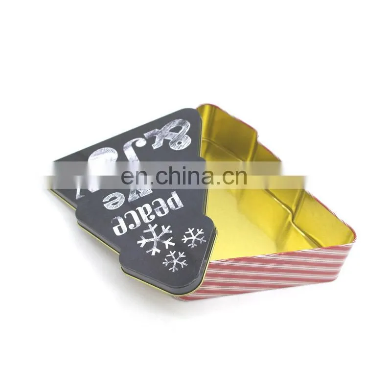 Recycled tree shaped aluminum tin containers tin cans christmas