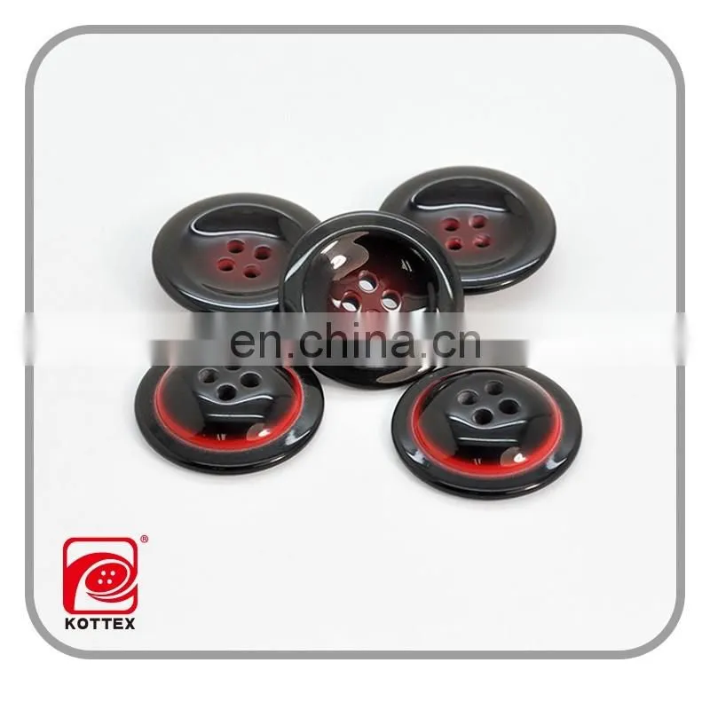 Plane convex double color, all-match, trend, hat type resin 4 hole buckle