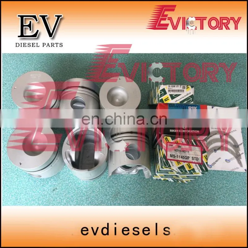 Cylinder liner kit For Mitsubishi 6D14 6D14T piston piston ring cylinder sleeve 6D14-2AT 6D14-3AT