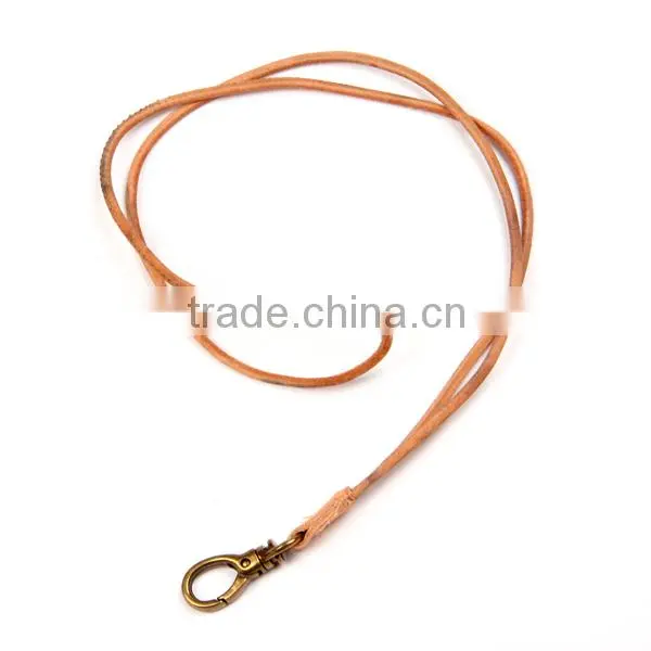 2015 China factory handmade key chains fashion neck hanging wholesale leather key holder