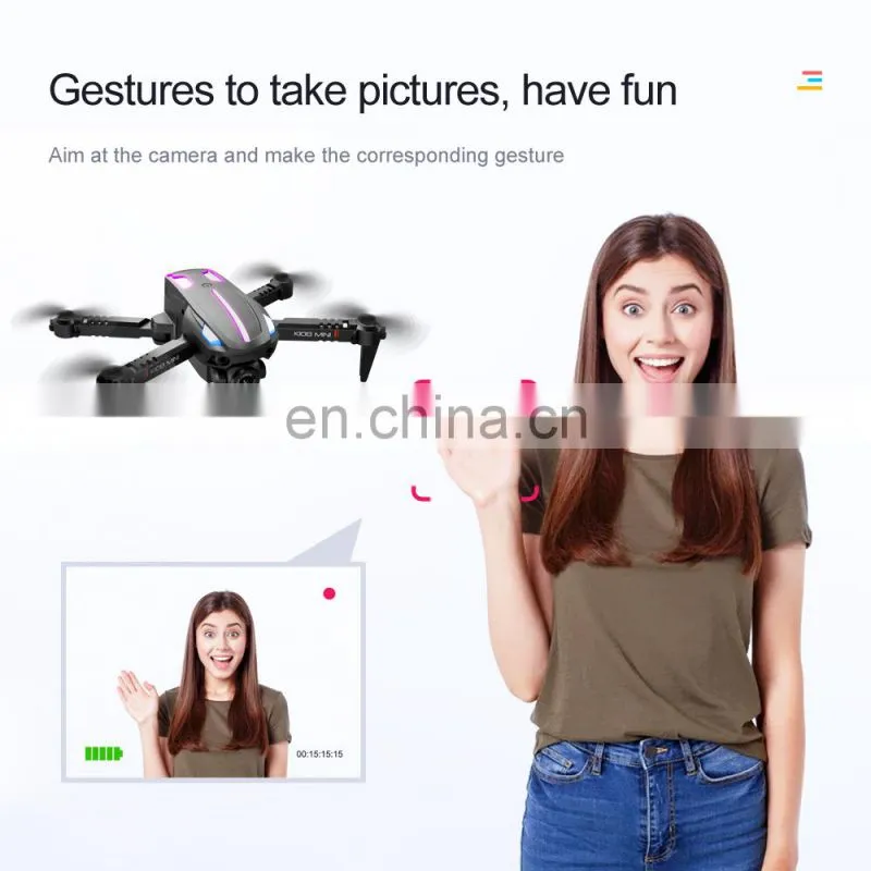 K108 Mini Drone with 4K HD Camera wifi Three-way Infrared Obstacle Avoidance Altitude Hold Mode Foldable RC Quadcopter Boy Gift