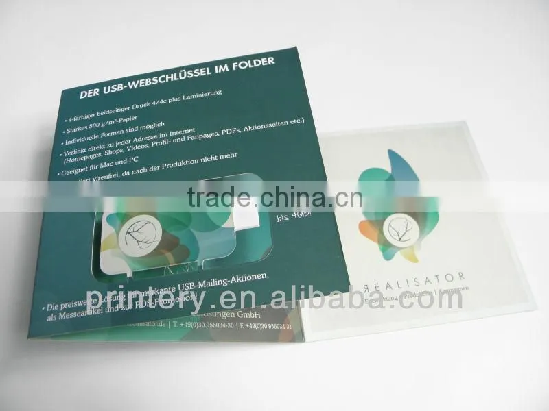 Newest custom brochure paper usb web keys for china factory supply// made in China
