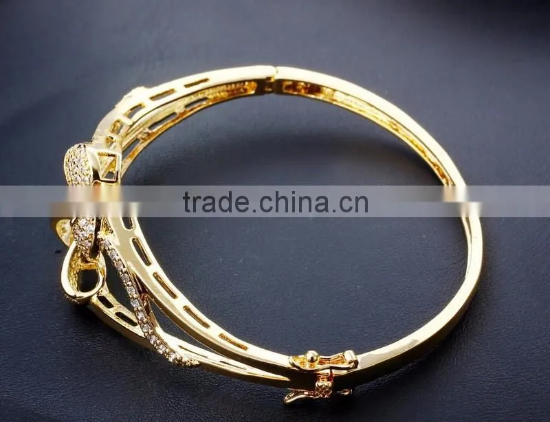 New Chinese Style Jewelry Windmill Shape Best Gift for Women 18K Gold Plated Bangle