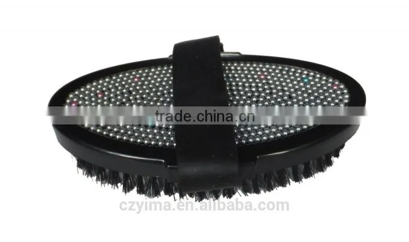 Hot! horse body brush with pearl for grooming