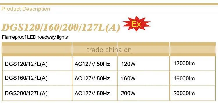 DGS200/127L(A) Flameproof LED roadway lights