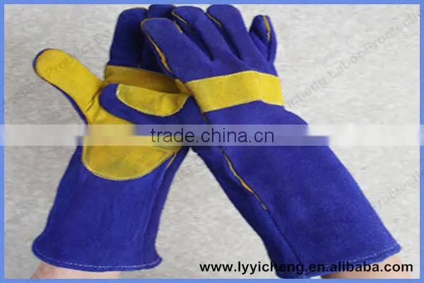 Cow split leather welding gloves
