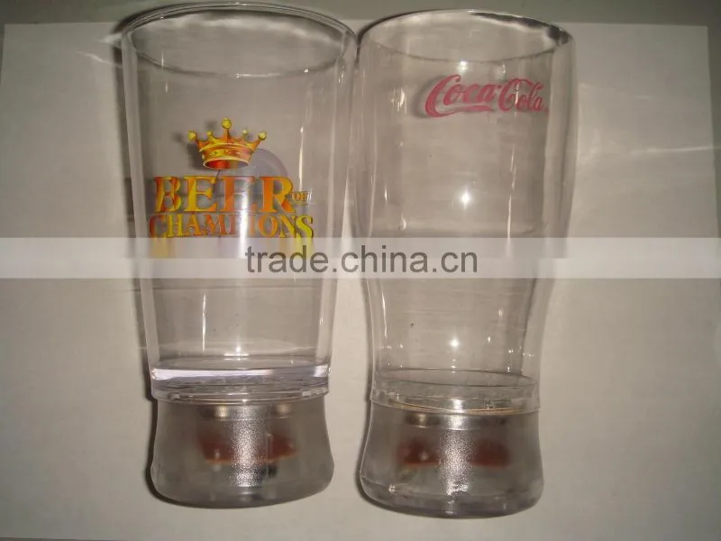 2014 hot selling Summer drinking projection cup for party and pub, led flashling cup, led logo projector cup ,custom led cup
